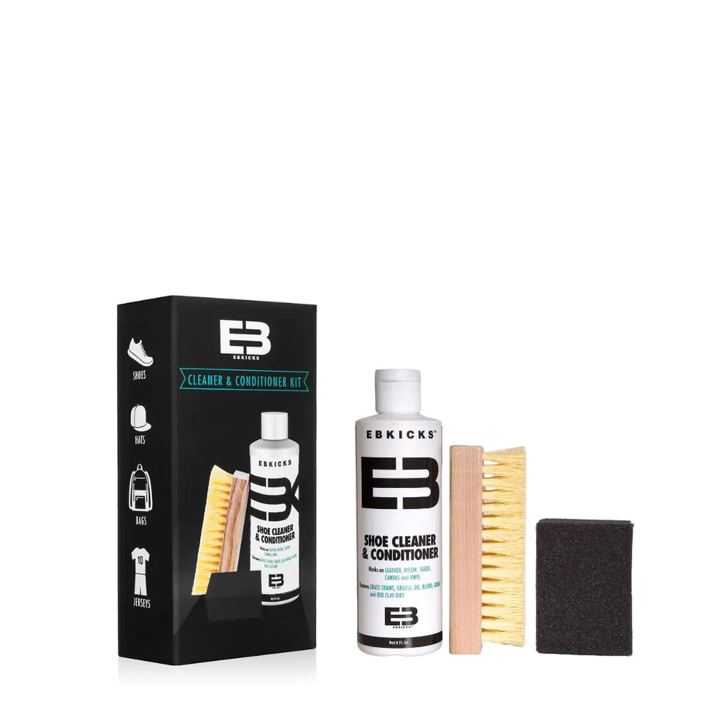 EBkicks Shoe Cleaner Kit with Bottle and Brush + sponge For Suede Leather Whites canvas and Nubuck Sneakers